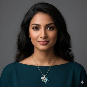 Betsey Johnson Crystal Shark Pendant Necklace